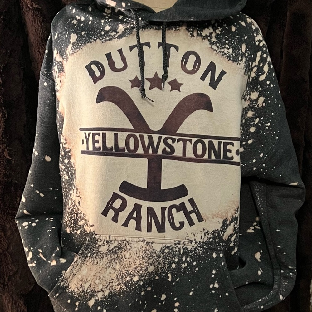 COPY - Yellowstone Bleach-dyed Hoodie Large